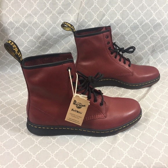 dr martens newton cherry red